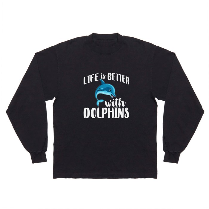 Dolphin Trainer Animal Lover Funny Cute Long Sleeve T Shirt