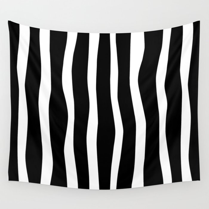 Wavy Lines // Zebra Wall Tapestry