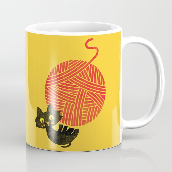 Fitz - Happiness (cat and yarn) Coffee Mug