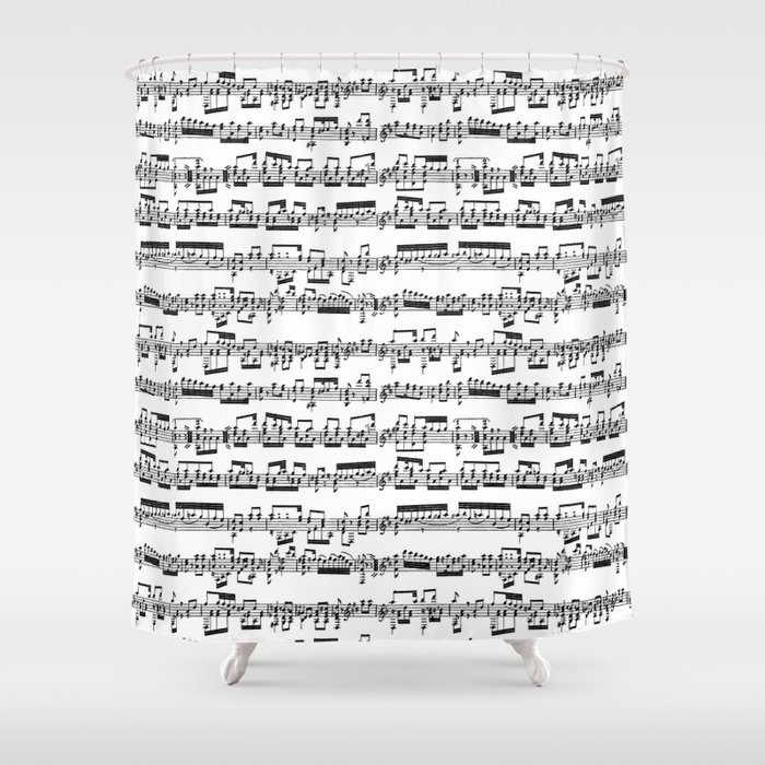 Sheet Music Shower Curtain
