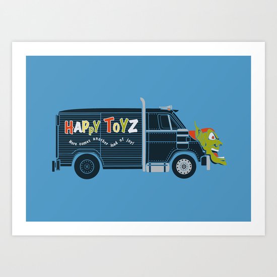 The Happy Toyz Van Art Print