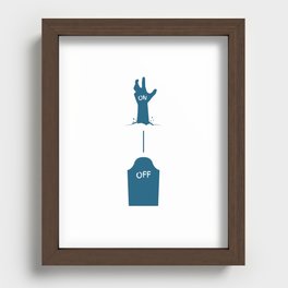 Zombie on/off Recessed Framed Print