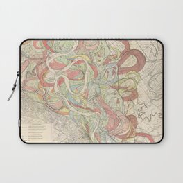 The Mississippi River - River Meander Belt Map Laptop Sleeve