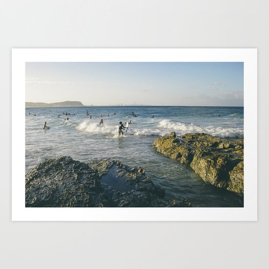 Surfers Art Print