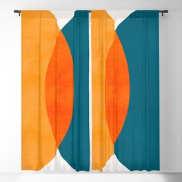 Mid Century Eclipse / Abstract Geometric Blackout Curtain