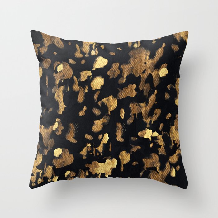 Gold rushing Throw Pillow