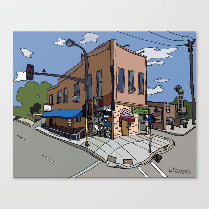 331 Club, Jon Oulman Salon, Modern Cafe - Minneapolis Canvas Print