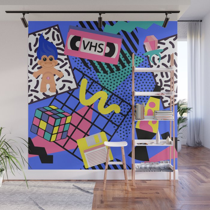 Vibrant 90's After School Wall Mural