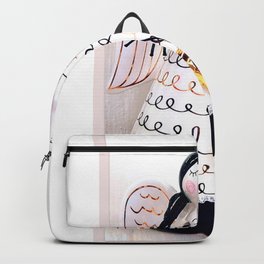 Angel with golden heart and crown Backpack