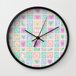 Love Candies - Quiet Pastels Wall Clock