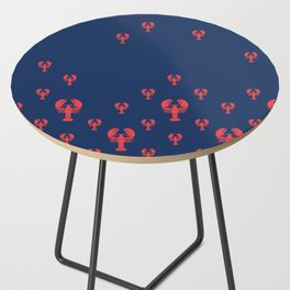 Lobster Squadron on navy background. Side Table