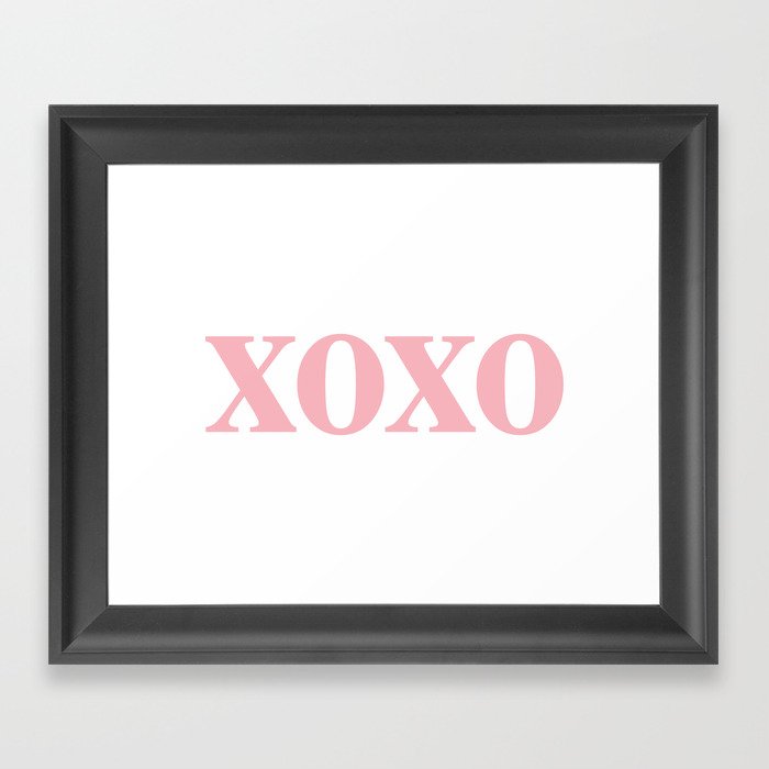Coral XOXO Framed Art Print