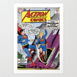 Supergirl first appearance Art Print