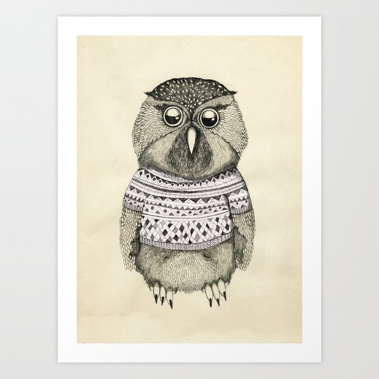 cute owl Art Print
