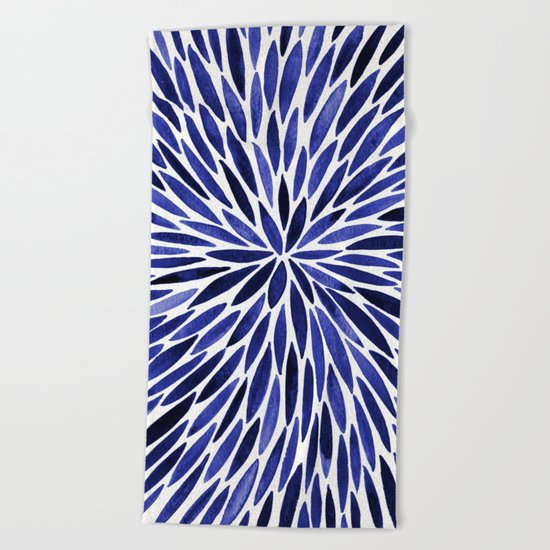 Navy Burst Beach Towel
