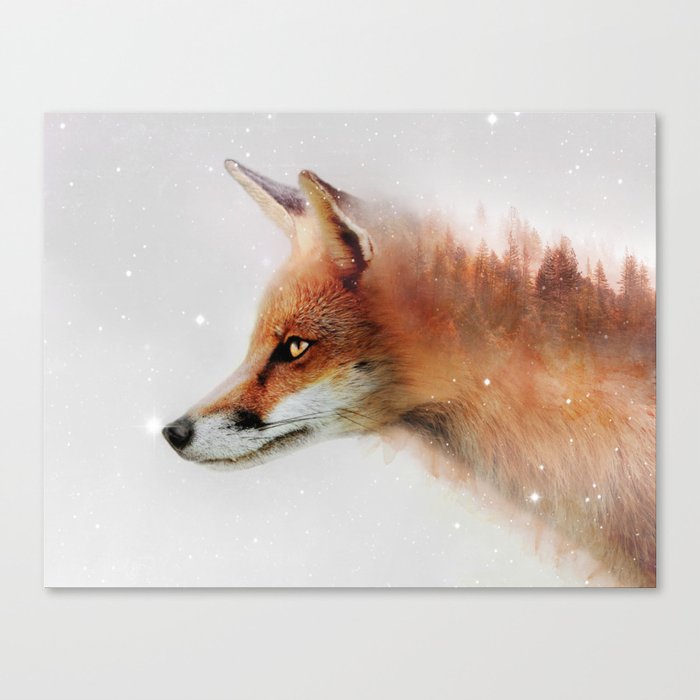 Foxy Love Canvas Print by cafelab | Society6
