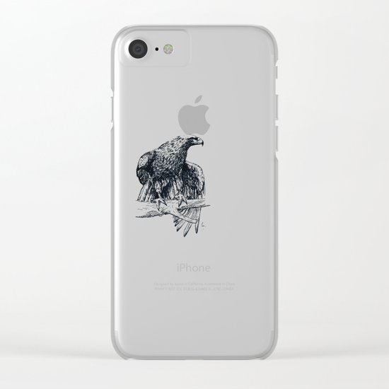 Falcon illustration Clear iPhone Case