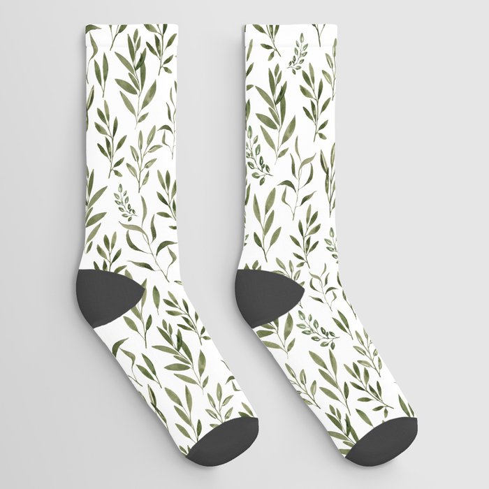 Eucalyptus - green leaves Socks