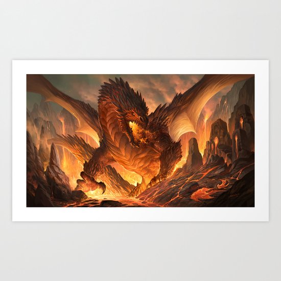 Red Dragon Art Print