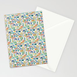 Retro Fish White Stationery Cards