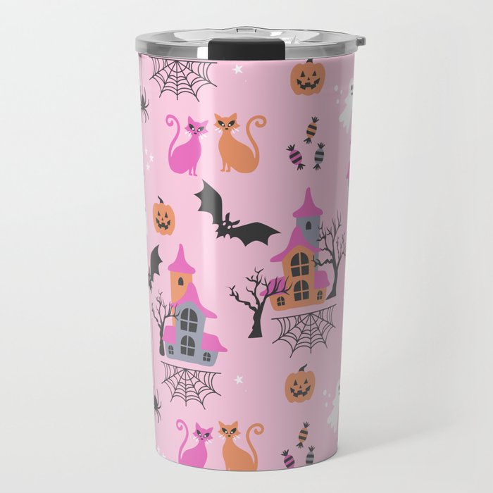 Pink Halloween pastel spooky party Travel Mug