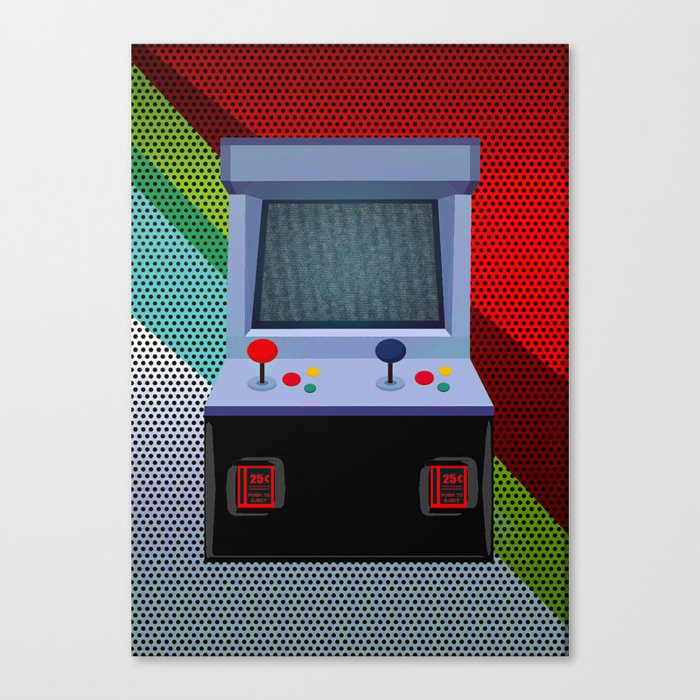 Retro Arcade Joystick Video Game Canvas Print