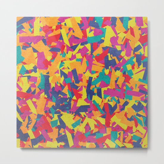 Seamless Colorful Geometric Pattern VI Metal Print