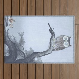 Loud Sparrows and Patient Owl Outdoor Rug