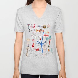 The Time To Be Happy Is Now V Neck T Shirt