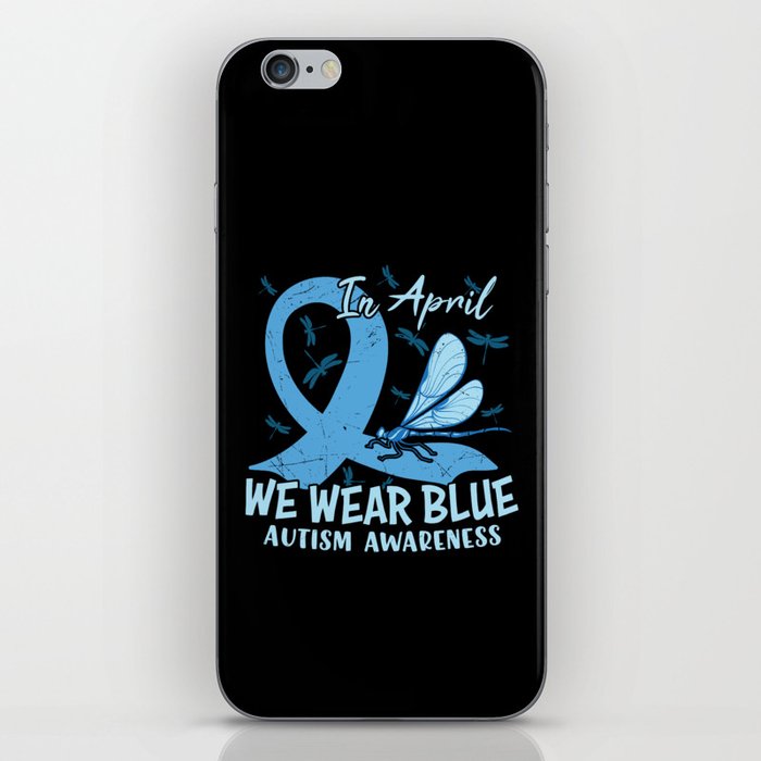 In April We Wear Blue Autism Awareness iPhone Skin