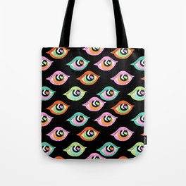 Retro Eyes Pattern Tote Bag