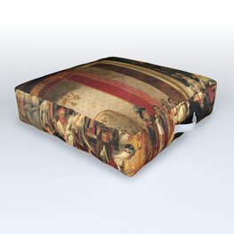 Consecration of the Emperor Napoleon and the Coronation of Empress Josephine In Notre-dame De Paris, 1804 by Jacques Louis David Outdoor Floor Cushion
