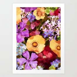 Vibrant Floral Pattern Art Print