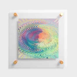 Multi Colored Circular Abstract Art Design Floating Acrylic Print