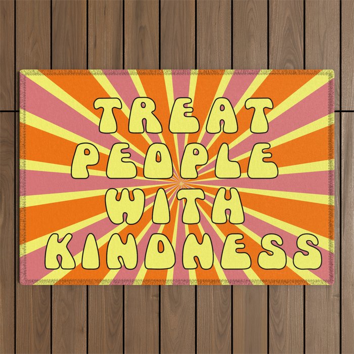 Treat People With Kindness Outdoor Rug