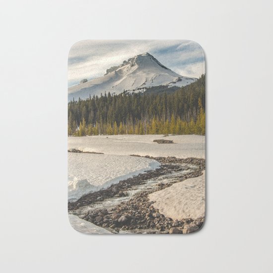 Marvelous Mount Hood at sunset Bath Mat