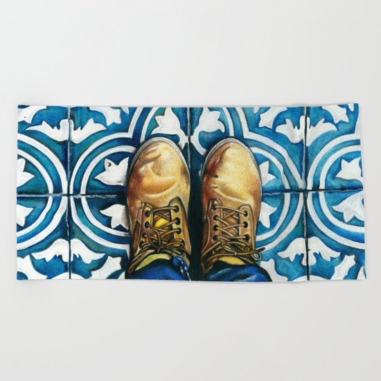 Art Beneath Our Feet - Mexico City Beach Towel