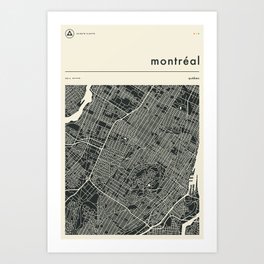 MONTREAL MAP Art Print