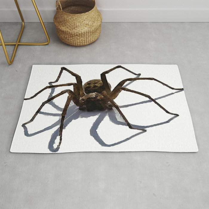 scary spider optical illusion halloween rug padstyle