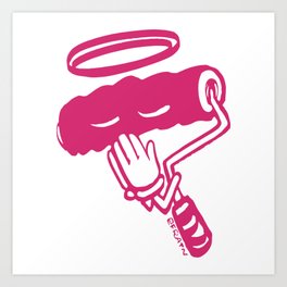 Pink Holy Paint Roller Pray For Our Souls Art Print