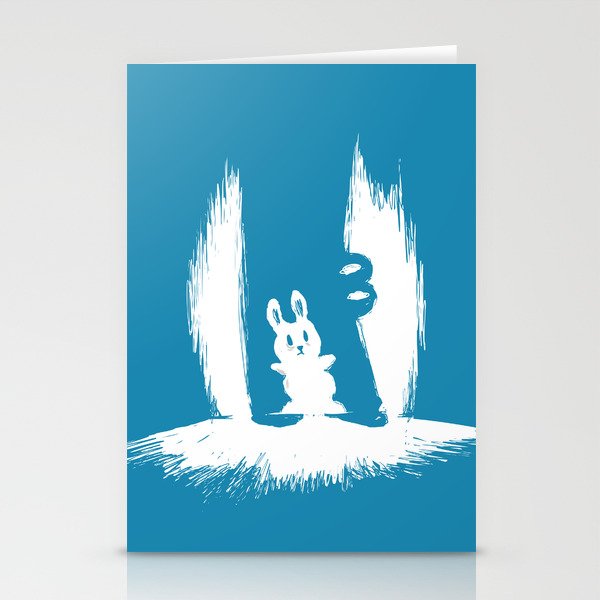 cornered! (bunny and crocodile) Stationery Cards
