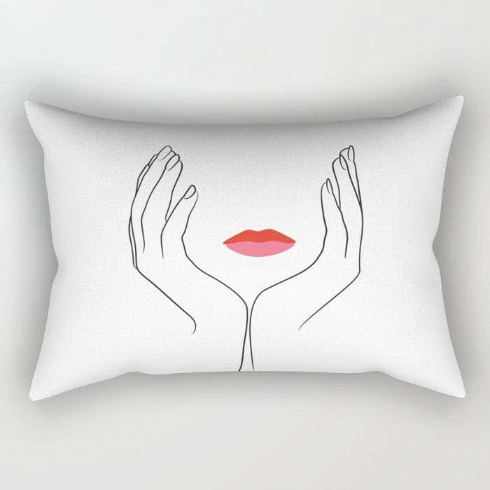 Lips Rectangular Pillow