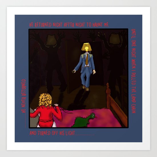 Lampshade Man Fright Art Print