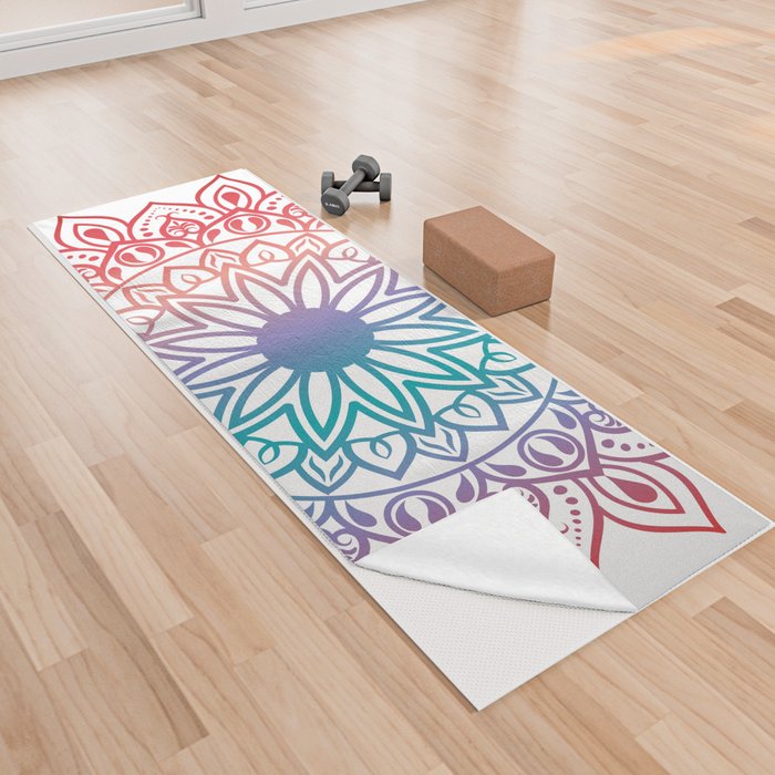 Serenity Unleashed: Mandala Art Sublimation Yoga for Mindful Tranquility Yoga Towel