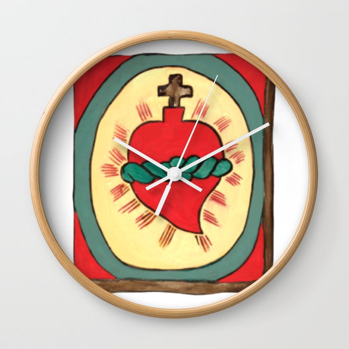 Sacred Heart Reproduction From "Spanish Colonial Designs of New Mexico" 1935/1942 Wall Clock