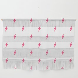 Lightning Bolt Pattern Pink Wall Hanging