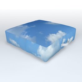 Blue sky and clouds Outdoor Floor Cushion