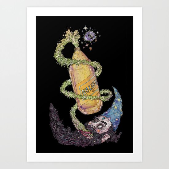 40 oz Wizard Art Print