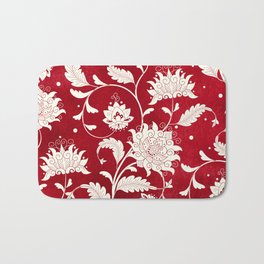 Seamless vintage background. Imitation of chinese porcelain painting. Beautiful flowers and red watercolor background. Hand drawing.  Bath Mat | Background, Homedecor, Graphicdesign, Red, Oriental, Illustration, Emperor, Wallpaper, Seamless, Flower 