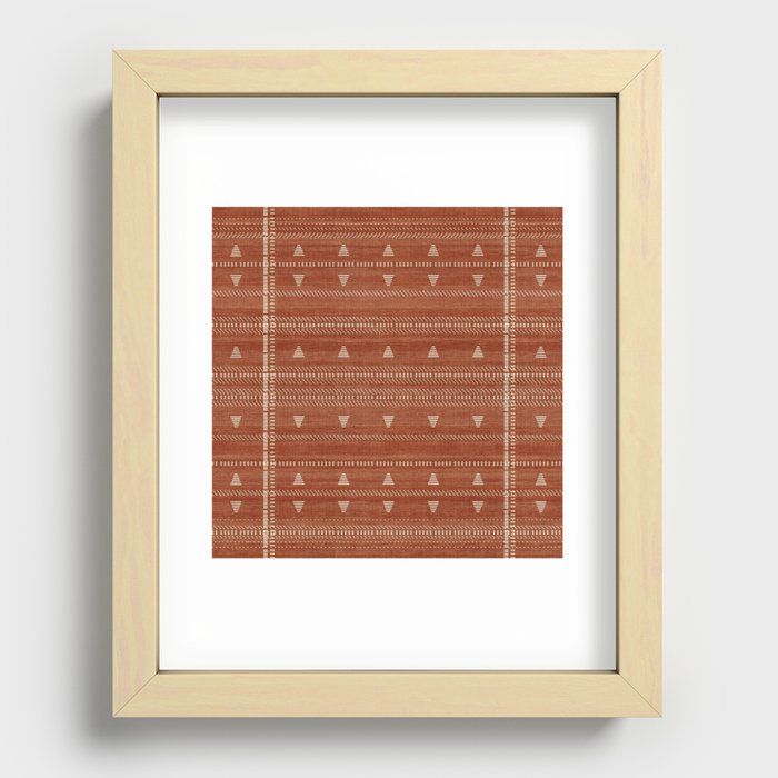 Heddle in Rust Recessed Framed Print